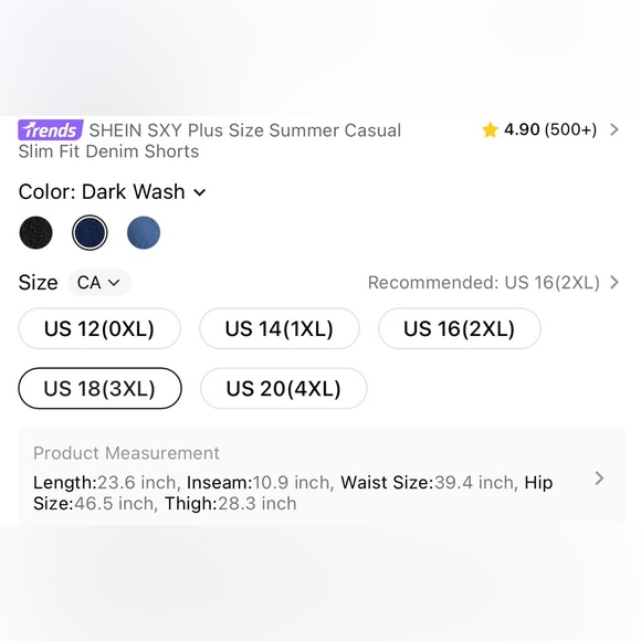 Denim Bermuda Shorts Jegging-Style Size 3X - Picture 4 of 4